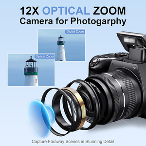 Máy ảnh kỹ thuật số SLR 4K 72MP dành cho người mới bắt đầu Chụp ảnh & quay video Vlog Người sáng tạo Du lịch ngoài trời Với zoom quang học 10X Đèn flash tích hợp - Product Image 4