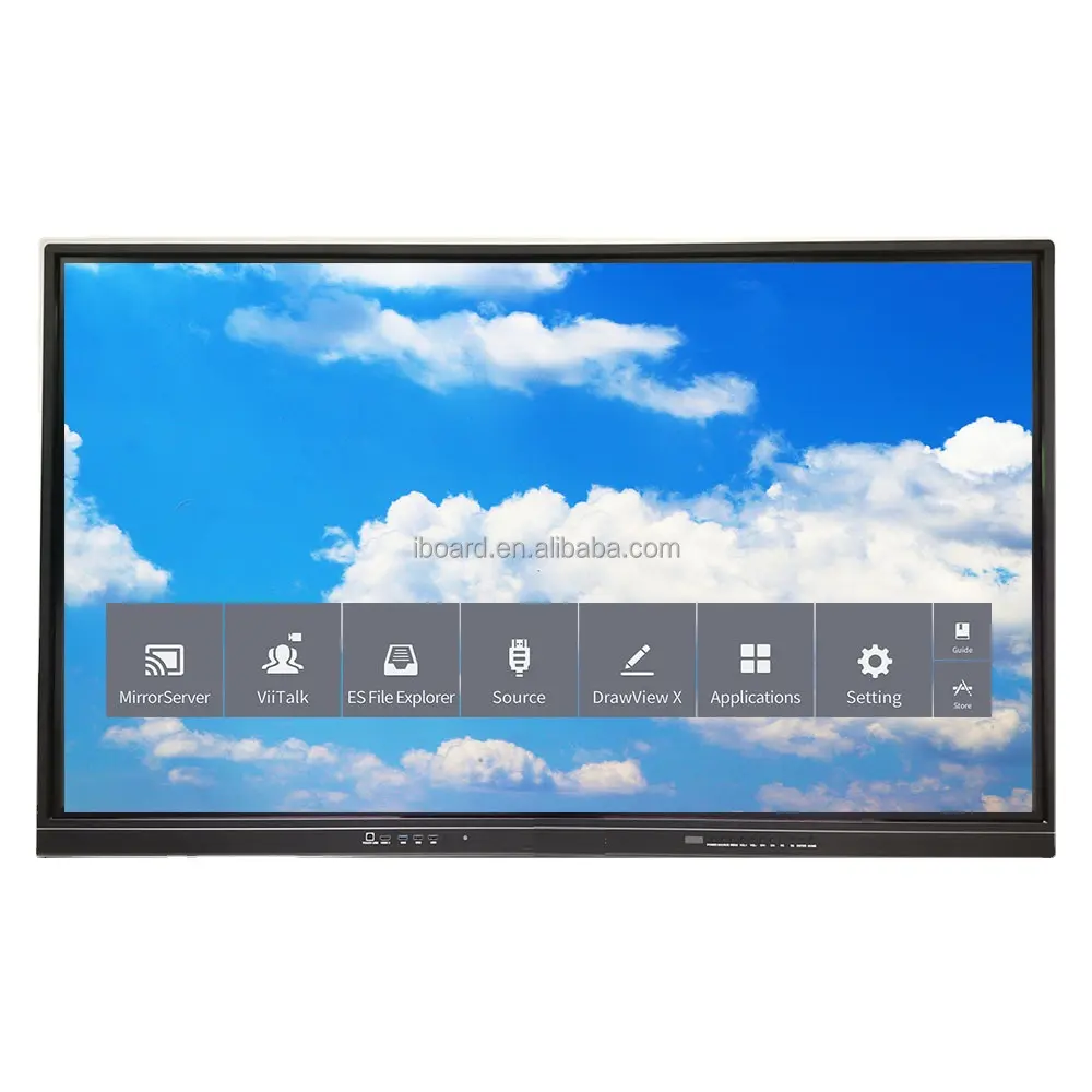 65 75 polegadas TV Display Touch Screen Flat Panel 4K Hd Inteligente Portátil USB Placa branca eletrônica Interativa WhiteBoard para a escola