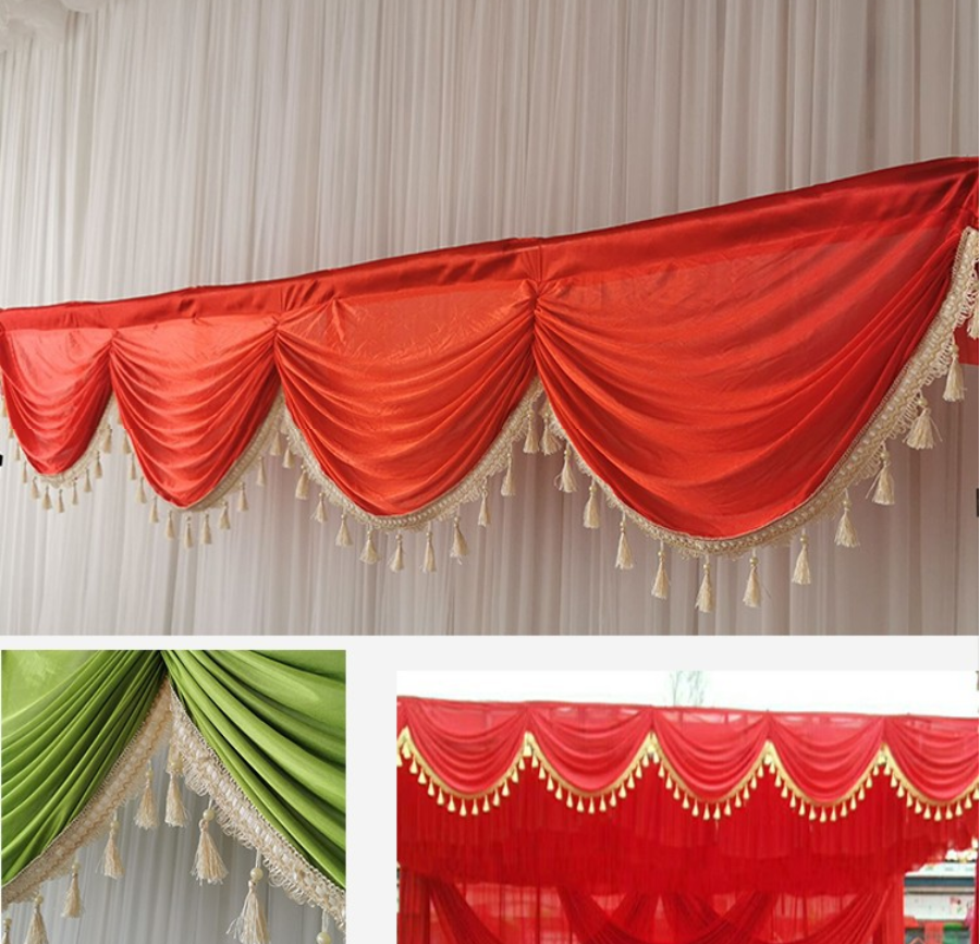 Ice silk curtain +high-grade tassel, 1m