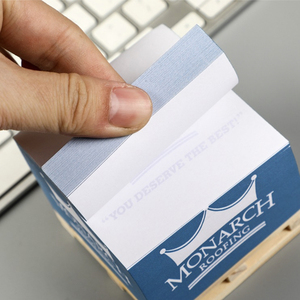S3307 Paleta pequeña personalizada Cubo de notas adhesivas Bloc de notas promocional Bloques Paleta de madera Bloc de notas adhesivas Logotipo personalizado