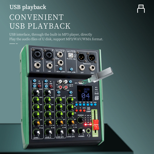 Professional 6 Channel USB Digital <strong>Audio</strong> Mixer OTG Phone Blue Tooth <strong>Computer</strong> Recording DJ Console for Outdoor Party Performances - Product Image 5
