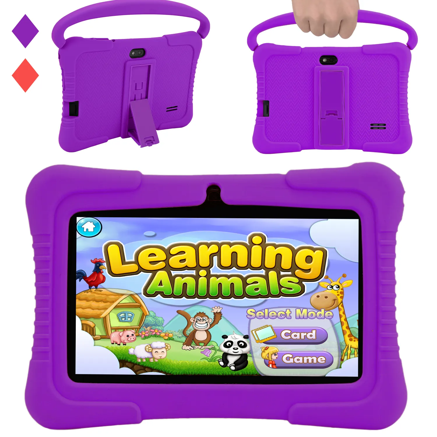 Tableta Android de 7 pulgadas para niños, Tablet de 32GB de ROM, Control Parental, APP, con funda de silicona