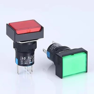 6MM 3 V5V12V24V220V 1 NO1NC/2 NO2NC momentane/Verriegelung lampe Beleuchtete gewartete Drucktasten schalter mit Licht/KEIN LED-Rechteck