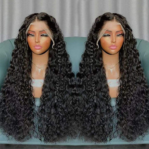 Perruque de cheveux humain วิกผมอินเดียนคลื่นน้ำวิกผมมนุษย์หยิกเปียกธรรมชาติจริงสำหรับผู้หญิงผิวดำ