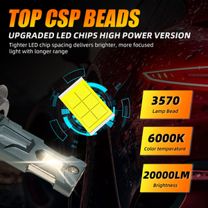 200 Wát công suất cao <span class=keywords><strong>Led</strong></span> xe ánh sáng siêu sáng H7 20000LM Đèn pha 6000K Màu New H1 H11 9005 Faro H4 xe ánh sáng tùy chọn - Product Image 2