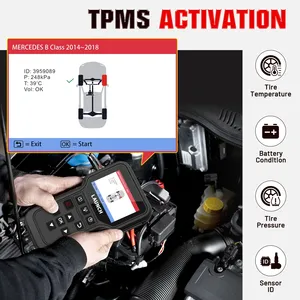 Starten Sie das X431 CRT5011E TPMS Relearn Tool Reifens canner 315/433MHz Unterstützung Lesen/Aktivieren/Programmieren/Relearn/ Reset/ Key Fob Test