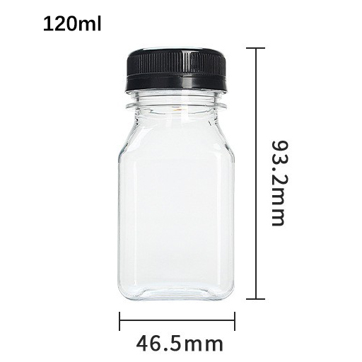 4oz bouteille carrée pour animaux de compagnie