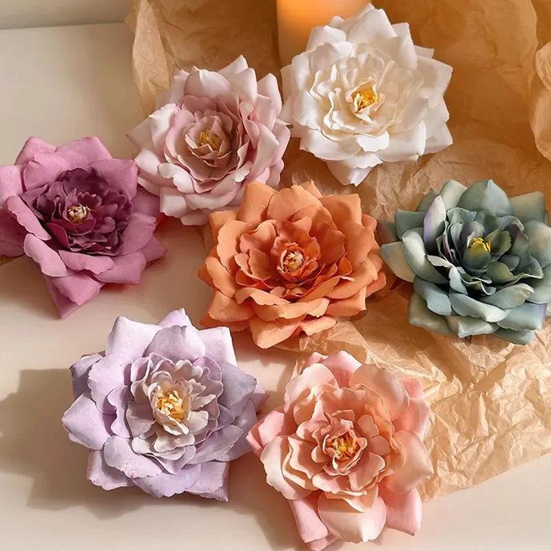 Nuova primavera ed estate fiore forcine colore sfumato fiore rosa fiori da sposa spilla per capelli accessori per le donne