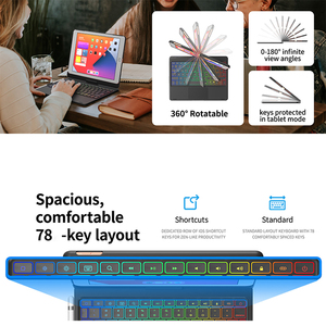 Funda para teclado iPad para iPad Mini 6 2021 8,3 pulgadas teclado giratorio de 360 grados retroiluminado para Mini 6 6th Gen Generation - Product Image 4