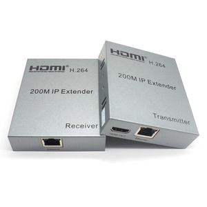 200m HDMI 1.3红外通过IP千兆Cat6通过Rj45发射器接收器局域网HDMI扩展器通过以太网用于高清电视DVD PS3