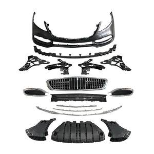 Araba modifikasyon kiti tampon Spoiler uzun plaka S 2014 Tuning yükseltme Maybach dönüşüm kiti 2017-Mercedes Benz S Class için