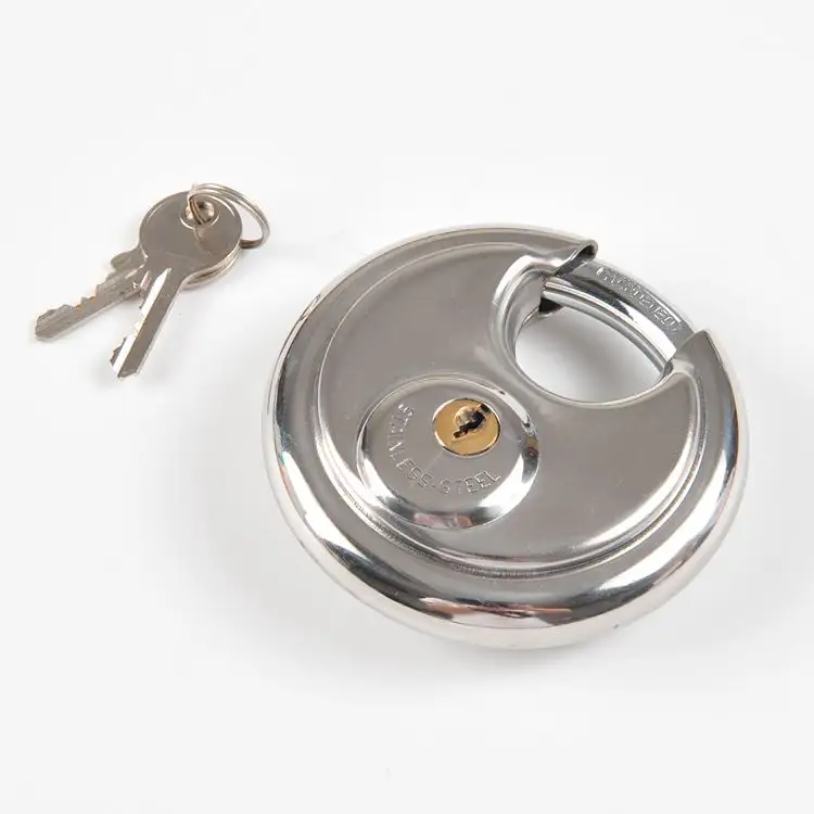 YH1256 di alta qualità in acciaio inox armatura rotonda disco lucchetti lucchetto con serratura a chiave bagaglio portatile camma da viaggio