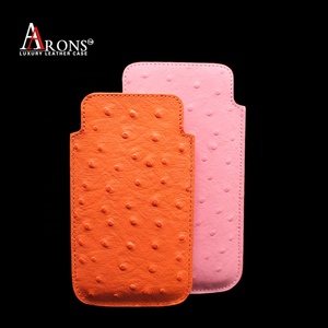 กระเป๋าหนังนกกระจอกเทศแท้ลายสุดหรู,กระเป๋าหนังสำหรับ Iphone/Huawei/Samsung/Vertu/Htc/Sony ฯลฯ - Product Image 1