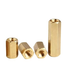 OEM ODM Customized Double Pass Brass Long Threaded Hex <strong>Coupling</strong> Nut M2 <strong>M3</strong> M4 M5 Copper Hexagonal Standoff Spacer Nuts - Product Image 3