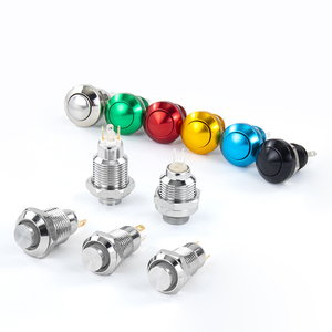 <strong>Switch</strong> 8Mm/<strong>10Mm</strong>/12Mm/16Mm/19Mm/22Mm/25Mm/28Mm/30Mm on OFF Button Metal PushButton With Connector Led Push Button Light - Product Image 1