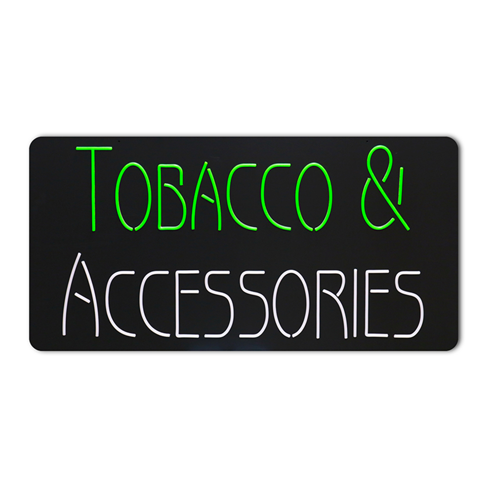 Letrero de neón TABACO Y ACCESORIOS