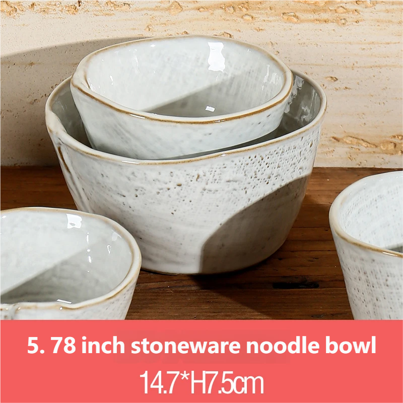 Bol à nouilles en grès de 5,78 pouces