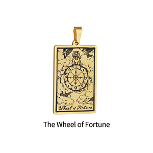 Tùy Chỉnh Tên DIY Mạ Vàng Tarot Mặt Dây Chuyền Vòng Cổ Thép Không Gỉ Làm xỉn Miễn Phí Chất Lượng Cao - Product Image 6