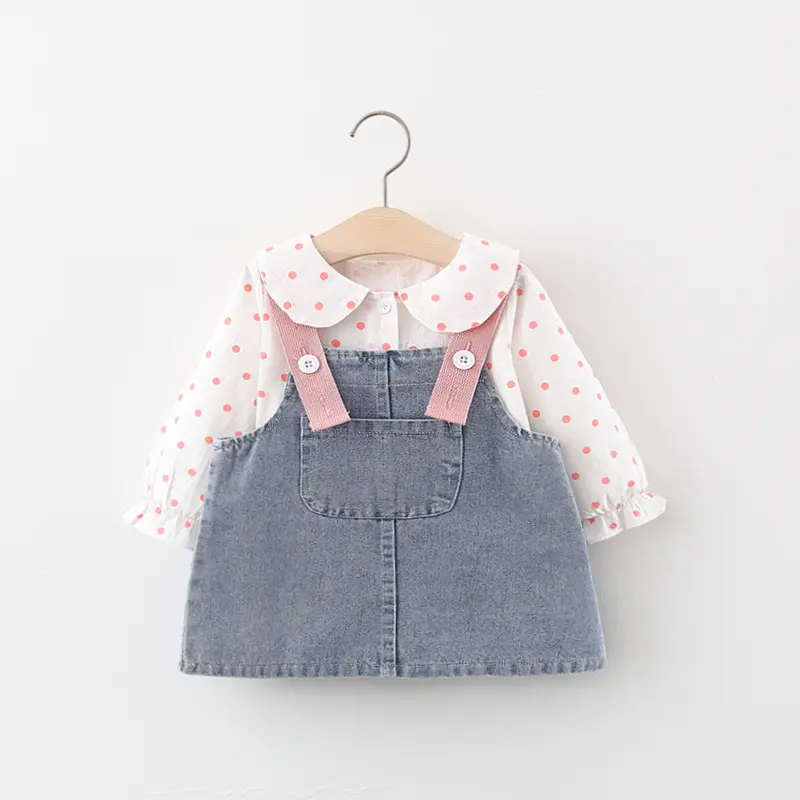 Groothandel Katoenen Baby Casual Custom Kids Set Meisje Baby Kleding