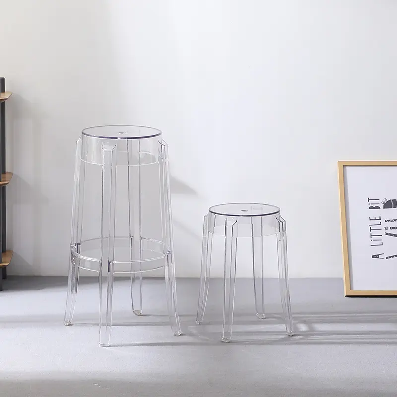 Modern Cheapest Chairs Acrylic Transparent Bar Stools Acrylic aesthetic shelf for wedding decoration for kitchen modern