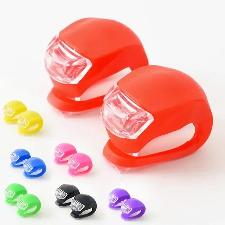 OT3 Vente à Chaud 2 * AG 10 Boutons Piles Silicone Led Clignotant Vélo Lumière Frogeye Vélo Lumière Avertissement de Sécurité Feu Arrière