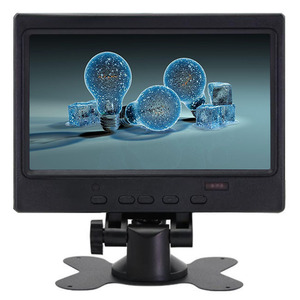 Monitor LED multifuncional de escritorio de 7 pulgadas, pantalla IPS de 7 pulgadas, Monitor LCD portátil con entrada de audio de altavoz AV VGA HDMIed