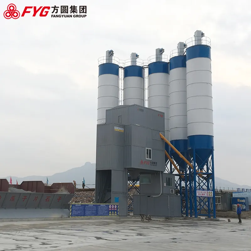 China manufacturers 120m3/h concrete mixing plant with moderate price