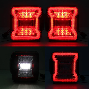 Red Clear Lens JLU ไฟท้าย LED,สำหรับ JL 2018-2021 Plug & Play พร้อมสัญญาณไฟเลี้ยวไฟถอยหลังช่วงกลางวัน - Product Image 5