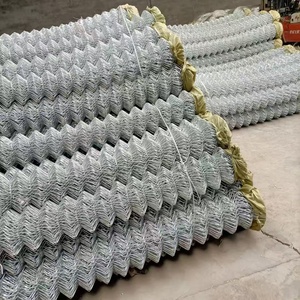 耐久性のある耐腐食性亜鉛メッキチェーンリンクフェンス、3インチメッシュ、建設現場エンクロージャー用14ゲージ - Product Image 6