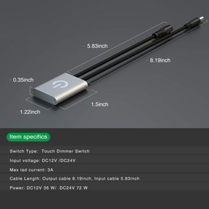 BS014 interruttore sensore dimmer tattile di alta qualità interruttore sensore tattile a luce led 12V - Product Image 3
