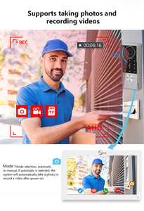 Anjielo 2025 último videoportero con 2 cables 1080P pantalla táctil impermeable para el sistema de intercomunicación de apartamento para el hogar Villa - Product Image 6
