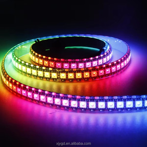 WS2812B Smart LED Strip 30 60 144 LED indirizzabili singolarmente RGB luce DC5V impermeabile IP30 IP65 IP67 BlackWhite PCB per fare da te - Product Image 1