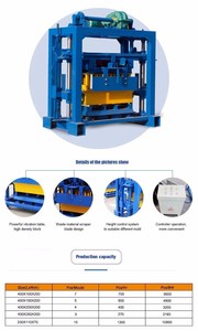 Máquina de fabricación de ladrillos huecos de QTJ4-40B2, molde manual de bloques huecos de hormigón, máquina semiautomática para hacer ladrillos - Product Image 5