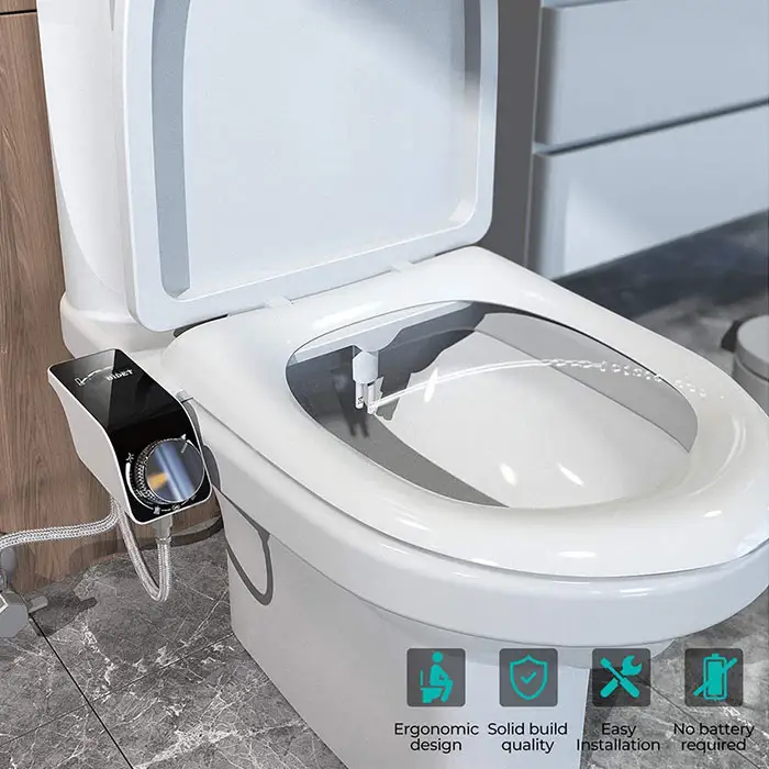 Home Bidet, selbst reinigende und einziehbare Düse, Frischwassers pray Nicht elektrische mechanische Toiletten-Bidet-Sitz befestigung