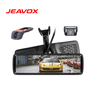 JEAVOX 8.88车载DVR智能镜1080P双录制紧急视频锁后视镜系统，带前后摄像头 - Product Image 1