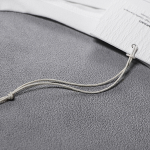 Papel de impresión de textura ecológica, diseño personalizado, etiquetas colgantes para ropa y prendas de vestir con cordón