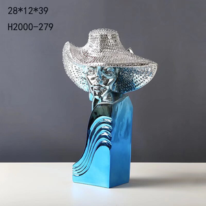 Sınır ötesi Nordic soyut karakter el sanatları işık lüks ev dekorasyonu halk sanat Mini reçine süsler patlayıcı Mini modeli - Product Image 5