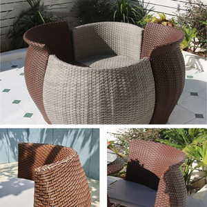 户外库存地段庭院花园藤沙发套装家具 - Product Image 5