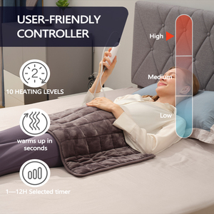 Washable10 Heating Levels Heating <strong>Pad</strong> for Back Neck Shoulder Abdomen Knee and Leg Pain Relief - Product Image 4