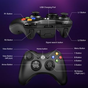 Video oyunu 2.4Ghz USB kablosuz Gamepad Microsoft Xbox360 Xbox oyun Joystick X360 360 konsolu için X-360 ped denetleyici ince - Product Image 6