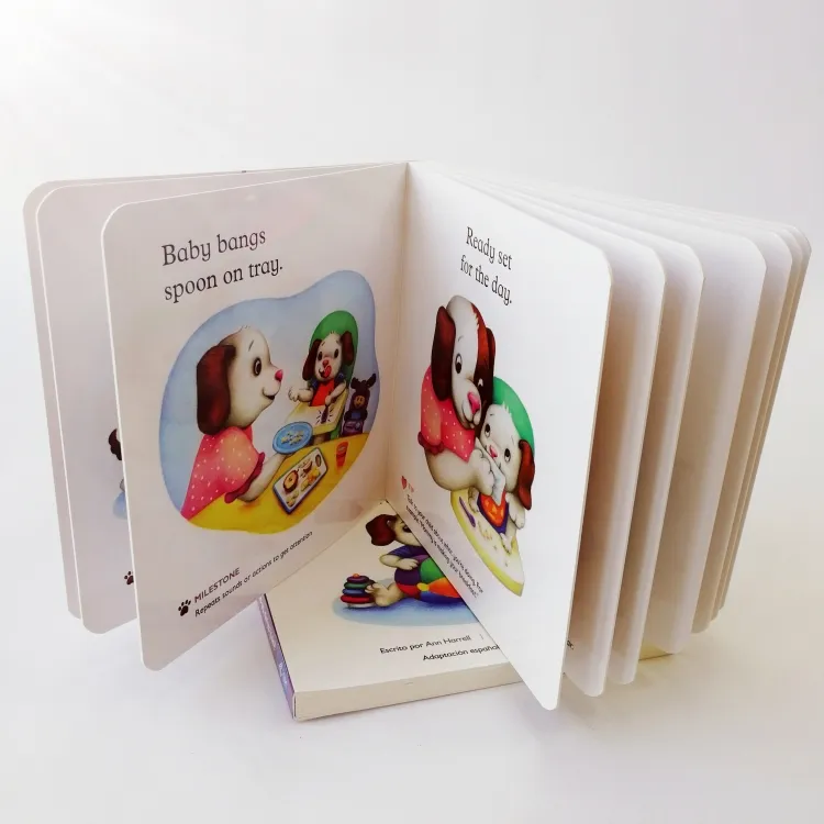 مصنع الطباعة الصينية علب هدايا ورقية ذات أشكال دائرية من OEM الزاوية الملونة مخصص الطفل متن كتاب الطباعة/الأطفال لغز التعلم كتاب