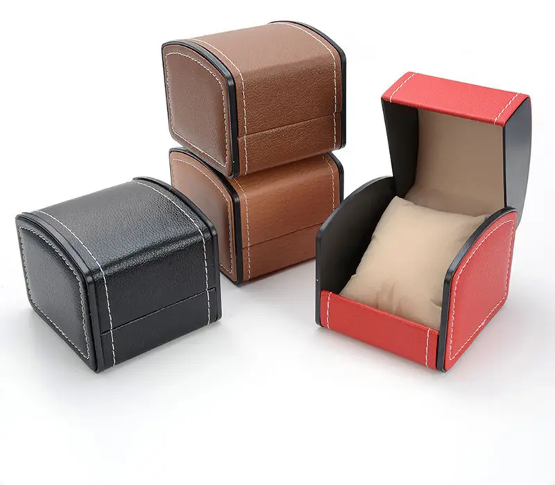 Luxury Watch Hard Box with Pillow Leather Gift Watch Packaging Case for Men or Women