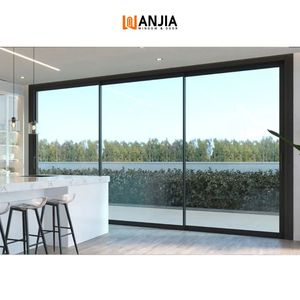 Hot bán sản phẩm phổ biến Mỹ thiết kế đôi Cửa kính cách âm cửa nhôm phân vùng cửa trượt trong nhà - Product Image 3