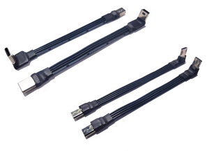 สาย2.0 USB แบบโค้งด้านขวาสำหรับผู้ชายขนาดเล็ก5P Micro USB Type C สายต่อขยาย USB แบบแบนสำหรับกล้องคอมพิวเตอร์ - Product Image 2