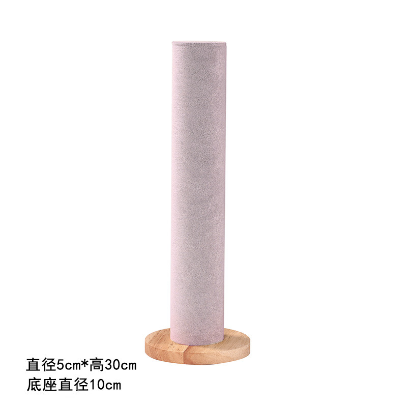 Gray round wood base