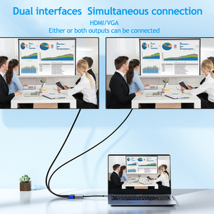 <strong>USB</strong> 3.0 to <strong>HDMI</strong>-Compatible <strong>VGA</strong> DVI Adapter Converter 1080P HD for Computer to Projector TV Monitor Extend Screen <strong>VGA</strong> Cable - Product Image 3