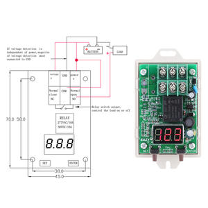 Modulo interruttore di ritardo del Display a LED 12V 24V DC modulo relè fai da te misuratore di tensione digitale Timer relè di controllo elettronico - Product Image 3