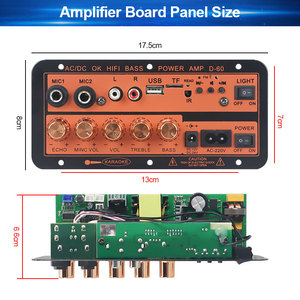 VIRE Bluetooth 5.0 Audio <strong>MAX</strong> 600W Amplifier Board Subwoofer Dual Microphone RMS 60W Digital Power <strong>AMP</strong> Module 220V Media Player - Product Image 4