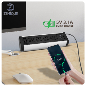 Office Desktop Multi Outlets Power Konferenz tisch Schreibtisch Tisch klemme abnehmbare Steckdose mit USB C-Buchsen - Product Image 4