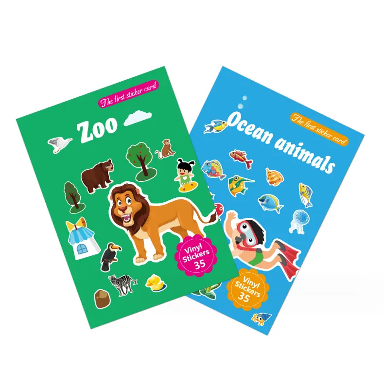 Adesivi fai da te per bambini stampati personalizzati libro di adesivi per cartoni animati per bambini